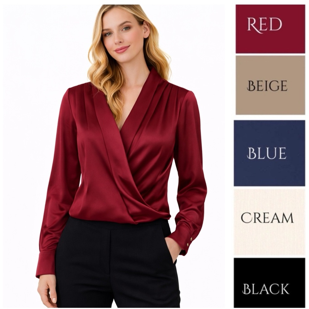 Silky Soft Draping Blouse Top